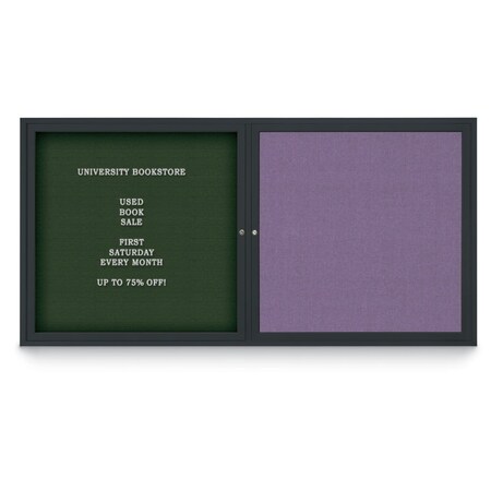United Visual Products Corkboard, 72"x36", Dark Spruce/Satin UV406PLUS-SATIN-DRKSPR